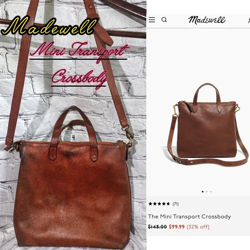 Madewell Brown Mini Transport Crossbody Bag